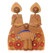 Collection Souvenir Russia  Moscow Wood Figurines Hand Painted Key Holde... - £8.91 GBP