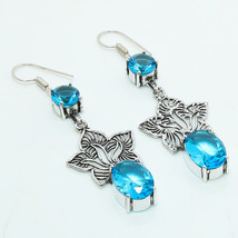 London Blue Topaz Handmade Fashion Ethnic Gifted Earrings Jewelry 2.50" SA 3826 - £5.98 GBP