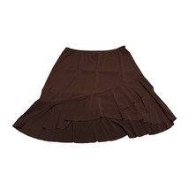 Fashion Bug A-Line Skirt Women 30 Brown Stretch Ruffle Hem Elastic Waist... - £13.30 GBP