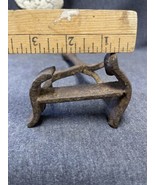 Old Vtg Cattle Heavy Wrought Iron Branding Iron Western Cowboy Rancher - £84.88 GBP