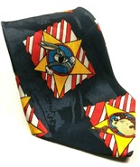 Looney Tunes Mania Bugs Bunny Taz Marvin Martian Star Novelty Polyester Tie - $14.12 CAD