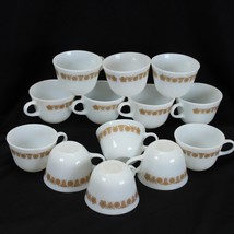 Pyrex Corning Corelle Butterfly Gold Cups Lot of 13 - $493.02 MXN