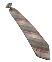 Vintage American Edition Clip on Neck Tie Mens Gray Grey Pink FREE SHIPP... - $9.70