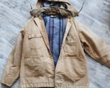Carhartt Work Coat Brown Barn Chore Detroit Blanket Lined Hood Vintage 7... - $136.51