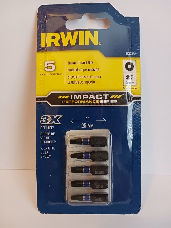 Irwin Tools 1837382 Impact Performance Series Insert Square Drive Bit #2... - $10.40
