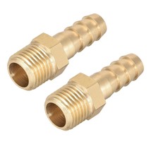uxcell Brass Fitting Connector Metric M12-1.25 Male to Barb Fit Hose ID 8mm 2pcs - £11.70 GBP