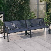 Outdoor Garden Patio Black Brown Steel 2 4 Person Seater Bench Chair Seat Chairs - £171.34 GBP+