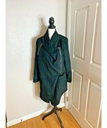 BlankNYC Blank NYC Womens Sz S Wool Diagonal Zip Coat Jack Peacoat Black... - $30.49