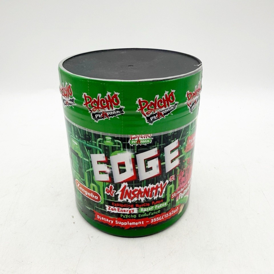 Psycho Pharma EDGE OF INSANITY 25 Servings Strawberry Watermelon BB 4/26 - $39.99