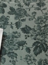 1 Yd Teal Green Floral Leaf Ozark Calico Fabri Quilt Quilting Fabric - £12.57 GBP