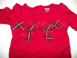 Gymboree Bodysuit Red &amp; Black Bow Size 3-6 Months Baby Infant Shirt Top ... - $11.83