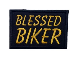 Christian New MC Motorcycle Blessed Biker Embroidered/Applique Iron On Patch 3.4 - £4.65 GBP