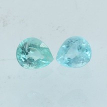 Pair Apatite Green Blue SI1 Clarity Faceted Pears 5 x 4 mm Gemstones .78 tcw - £11.18 GBP