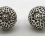 Woman&#39;s Monet Reticulated Silver Urchin Post Earrings - £61.52 GBP