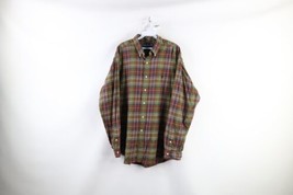 Vintage 90s Ralph Lauren Mens XL Classic Fit Rainbow Plaid Collared Button Shirt - £35.48 GBP