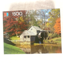 MB York Mabry Hill Blue Ridge Virginia 1500 Piece Jigsaw Puzzle Vintage 1984 - £22.57 GBP