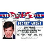 Roger Moore James Bond 007 License To Kill Movie Novelty ID Spy Secret A... - £6.95 GBP