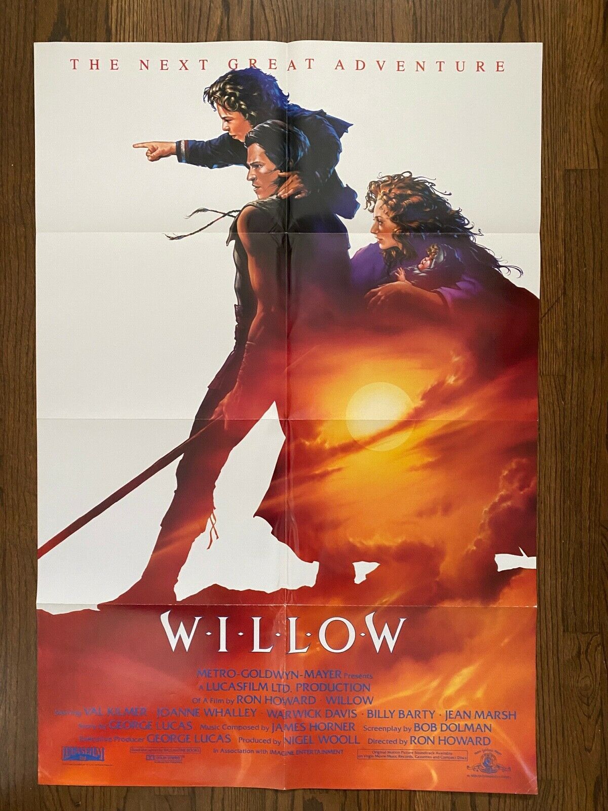 Ron Howard&#39;s WILLOW (1988) Val Kilmer Fantasy Int&#39;l One-Sheet ART BY JOH... - $150.00