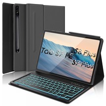 Tablet Keyboard Case For Galaxy Tab S7 Fe(5G) 2021 / S8 Plus 2022 - Smart Protec - £49.17 GBP