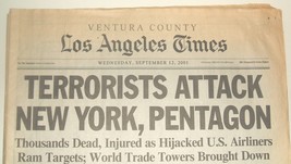 Los Angeles Times Ventura County Edition 9-11-2001 A-section 40 pages - £19.67 GBP