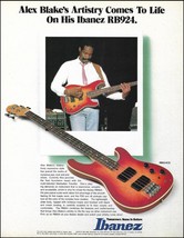Manhattan Transfer Alex Blake Signature Ibanez RB924 bass guitar 1983 ad print - £3.38 GBP