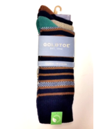 2x 3Pair=6Pair Men&#39;s GOLDTOE Casual Traveler Textured Nautical Stripe Cr... - $47.37 CAD