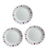 Vtg Corelle Hometown Pattern Dinner Plates 10 1/4&#39;&#39; Heart Red Barn Blue ... - $345.97 MXN