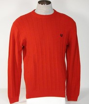 Chaps Crew Neck Red Cotton Knit Sweater Mens NWT - £39.32 GBP