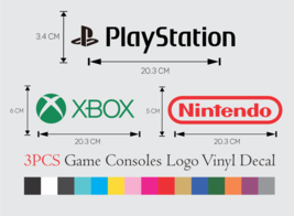 3PCS Xbox / Nintendo / Playstation Game Console Logos Vinyl Stickers 8INCH Wide - £10.45 GBP