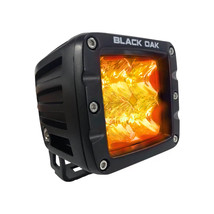 Black Oak 2&quot; Amber LED Pod Light - Flood Optics - Black Housing - Pro Series 3.0 - £73.95 GBP