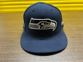 Seattle Seahawks Blue Hat w. Super Bowl XLIX Patch - New Era - 7 ⅜ - £11.54 GBP