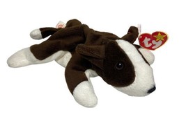 Ty Beanie Babies Bruno the Dog dob September 12 1997 Creased Paper Hang tag - £9.86 GBP
