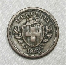 1903 Switzerland 1 Rappen VF Coin AG362 - £21.54 GBP