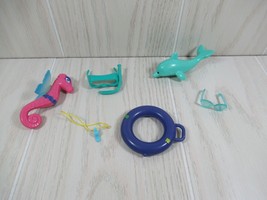 Barbie blue dolphin pink seahorse training whistle sunglasses life preserver lot - £10.31 GBP