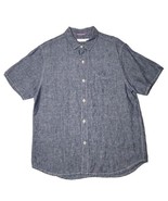 Tommy Bahama Shirt Mens Large Linen Button Up Blue Short Sleeve Relax Be... - £22.67 GBP