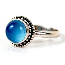 925 Sterling Silver Chalcedony Handmade Ring SZ H to Y Festive Gift RS-1041 - £23.40 GBP