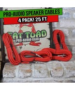 4 PACK -  DJ Speaker Cables 25FT by FAT TOAD | Quarter Inch 12 AWG Gauge... - €49,43 EUR