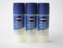 Vaseline All Over Body Balm Stick Fragrance Free Anti Friction 1.4 oz Lot of 3 - £21.94 GBP