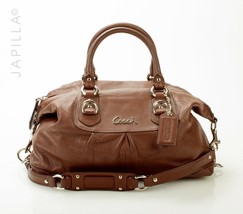 Cool Brown Coach Ashley Smaller Model Perforated leather satchel F17130 - $117.81