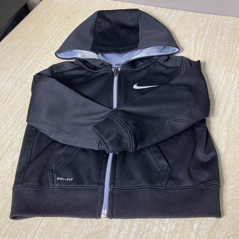Toddler Boy  Nike Dri Fit 2T Zip Front Hoodie This is Black with Gray Accents - $14.03