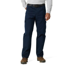 Men&#39;s Wrangler Workwear Relaxed Fit Cargo Pant, Blue Size 44 x 32 - £25.57 GBP