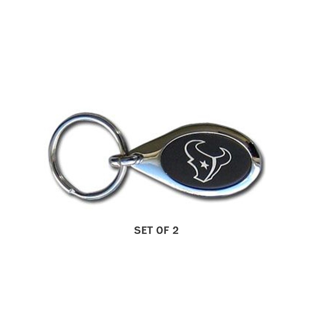Tennessee Titans SET OF 2 NFL Oval Key Chain Keychain Ring Chrome Car Au... - $10.88