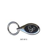 Tennessee Titans SET OF 2 NFL Oval Key Chain Keychain Ring Chrome Car Au... - €9,50 EUR
