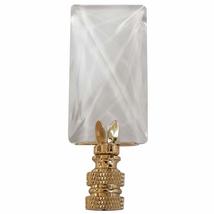 Royal Designs Oblong Rectangle 1.25&quot; Lamp Finial, Clear Faceted Crystal, Polishe - £19.66 GBP+