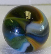 #17586m Vintage Peltier Glass Swirl Marble .63 Inches Near Mint - £15.15 GBP