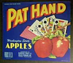 Vintage Pat Hand Original 1940s Yakima, WA Washington Apples Crate Label WS8D - £7.05 GBP