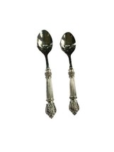 Neiman Marcus Godinger PLUME Silverplated Ribbed Tip Oval SoupSpoon X 2 - £29.59 GBP
