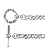 925 Sterling Silver 5.6mm Round Rolo Chain Toggle Bracelet - $65.84