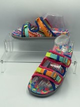 Native Unisex adult Davis Repurposed sandals Slides W8 M6 Rainbow Clean ... - $14.01
