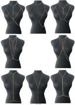 8Pcs Sexy Body Chain Belly Waist Chain Necklace  - £29.60 GBP